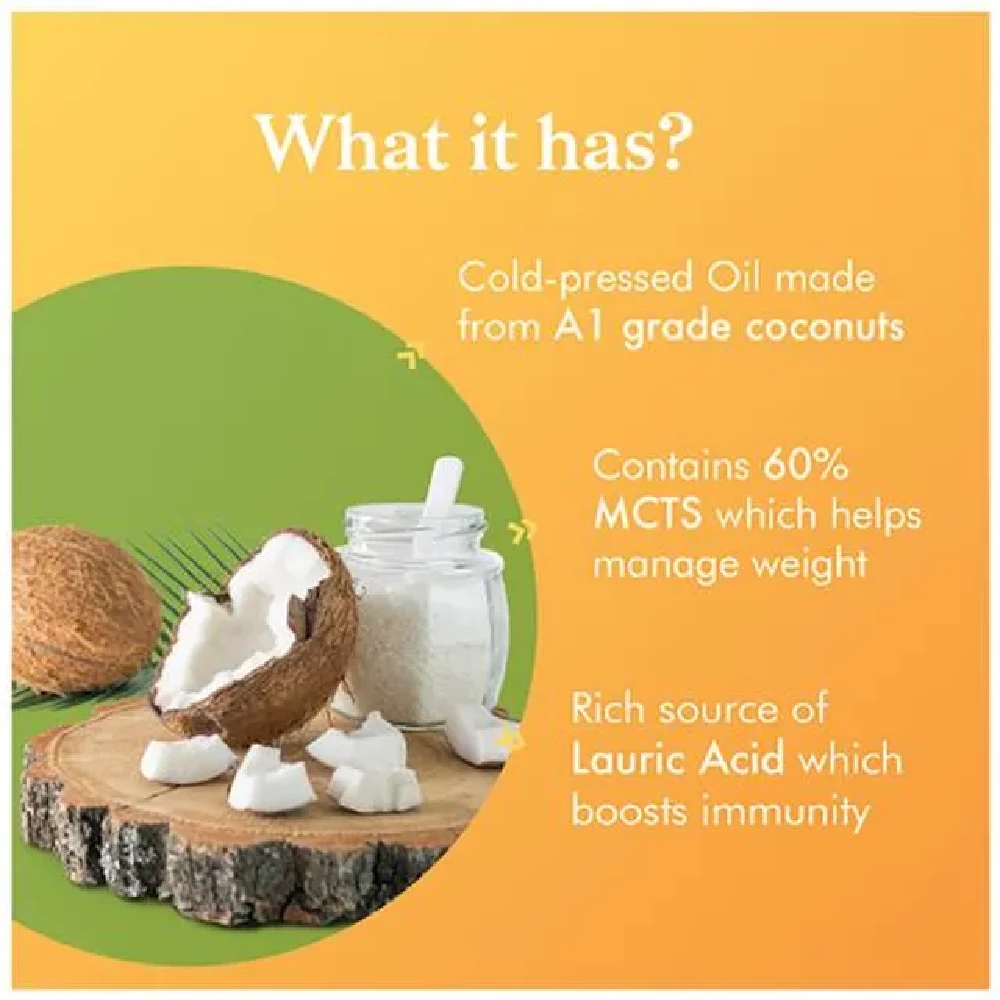 Coco Soul Cold Pressed Natural Virgin Coconut Oil, 500 ml Jar-4.webp